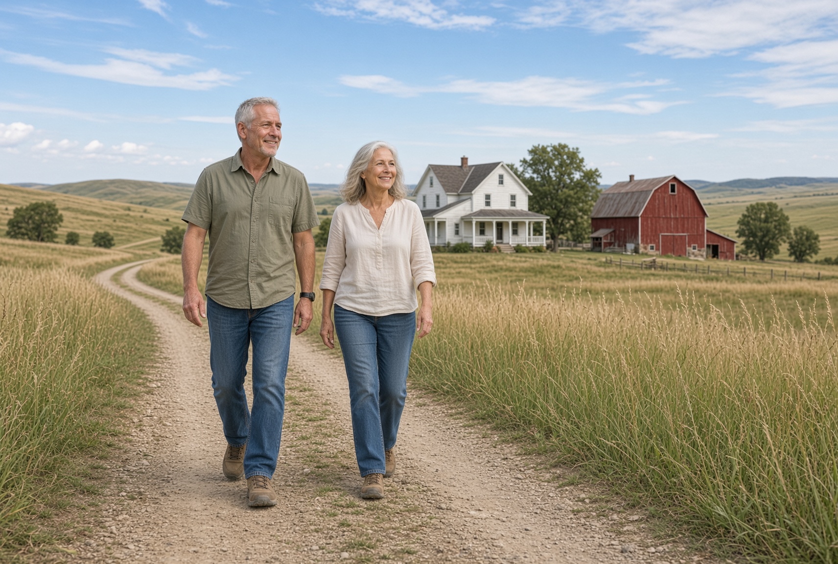 Happy couple reviewing Medicare options with an agent